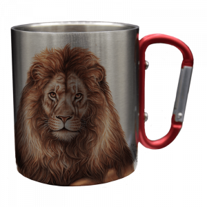 Edelstahltasse - Löwe