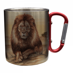 Edelstahltasse Wild - Löwe