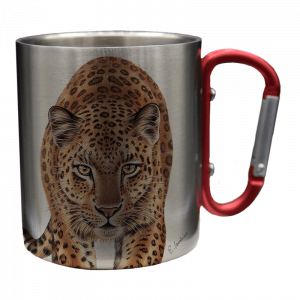 Edelstahltasse - Leopard