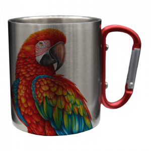 Edelstahltasse - Papagei