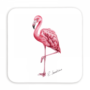 Untersetzer 9x9 - Flamingo