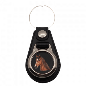 Schlüsselanhänger rund Pferd