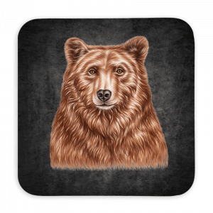 Untersetzer 9x9 Black Edition - Bär