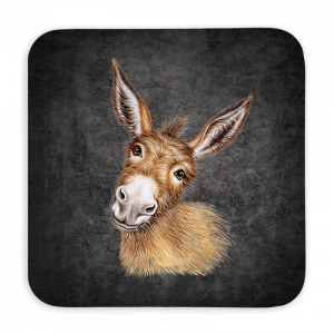 Untersetzer 9x9 Black Edition - Esel