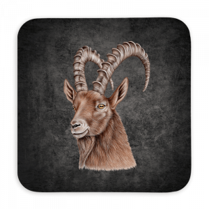 Untersetzer 9x9 Black Edition - Steinbock