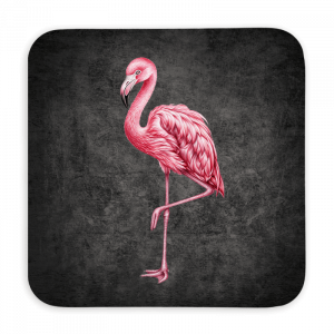 Untersetzer 9x9 Black Edition - Flamingo