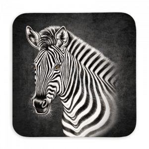 Untersetzer 9x9 Black Edition - Zebra