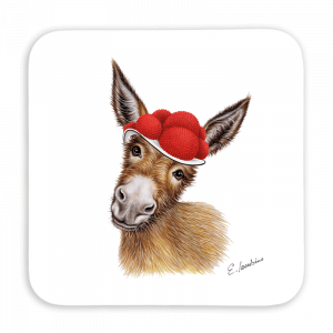 Untersetzer 9x9 - Bollenhut Esel