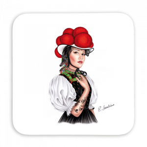 Untersetzer 9x9 - Schwarzwaldmädel