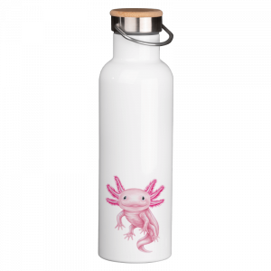 Thermoflasche mit Bambusdeckel - Axolotl