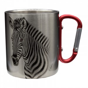 Edelstahltasse - Zebra