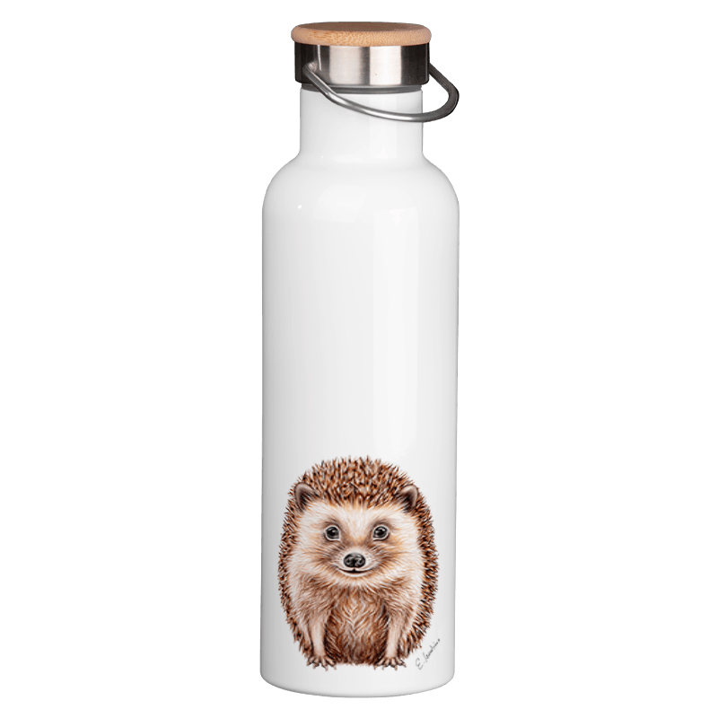 Thermoflasche mit Bambusdeckel – Igel